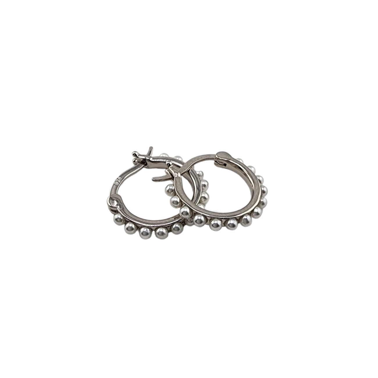Multi Grey Pearl Mini Hoop Earrings