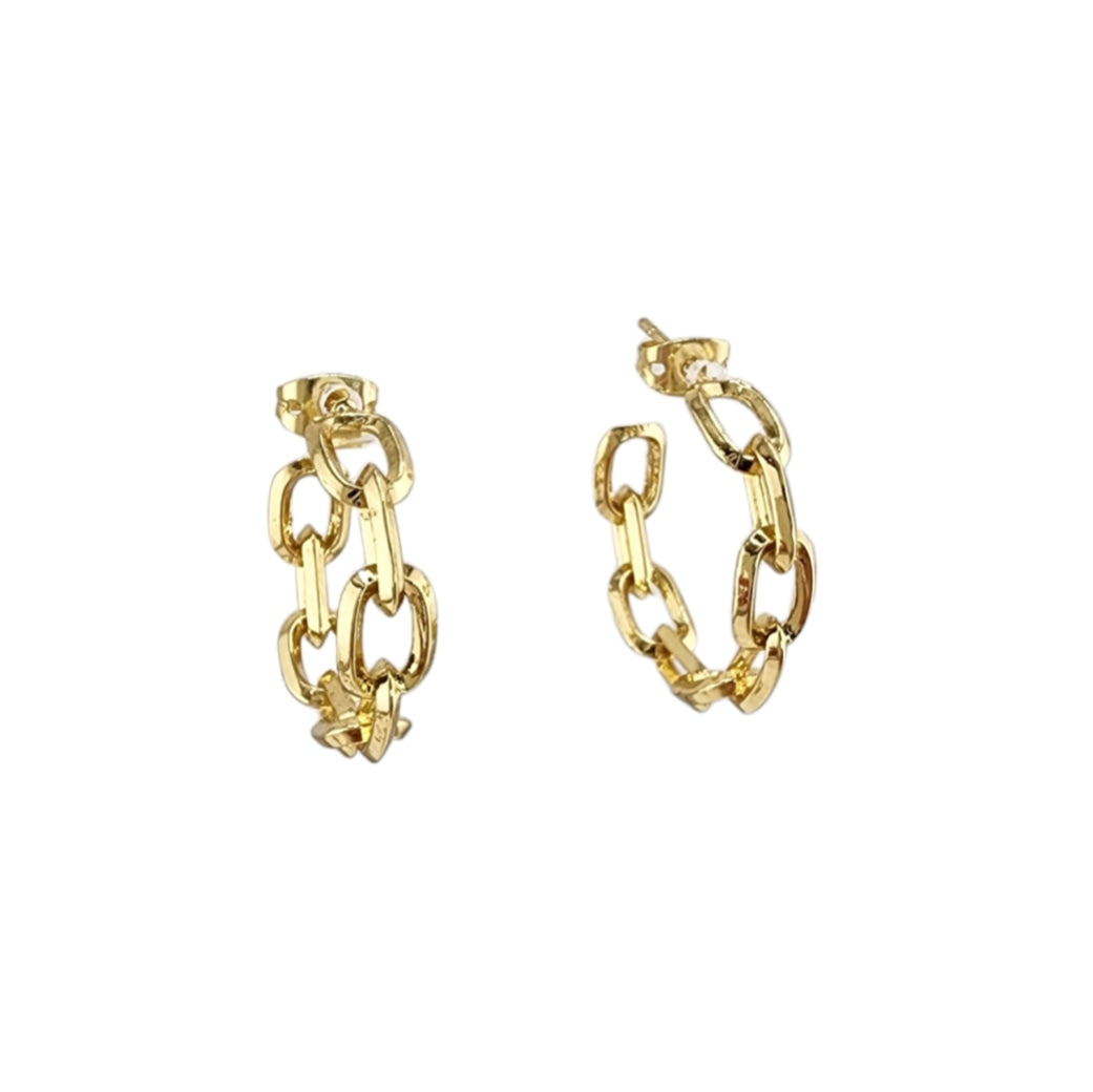 Mini Chain Hoop Earrings