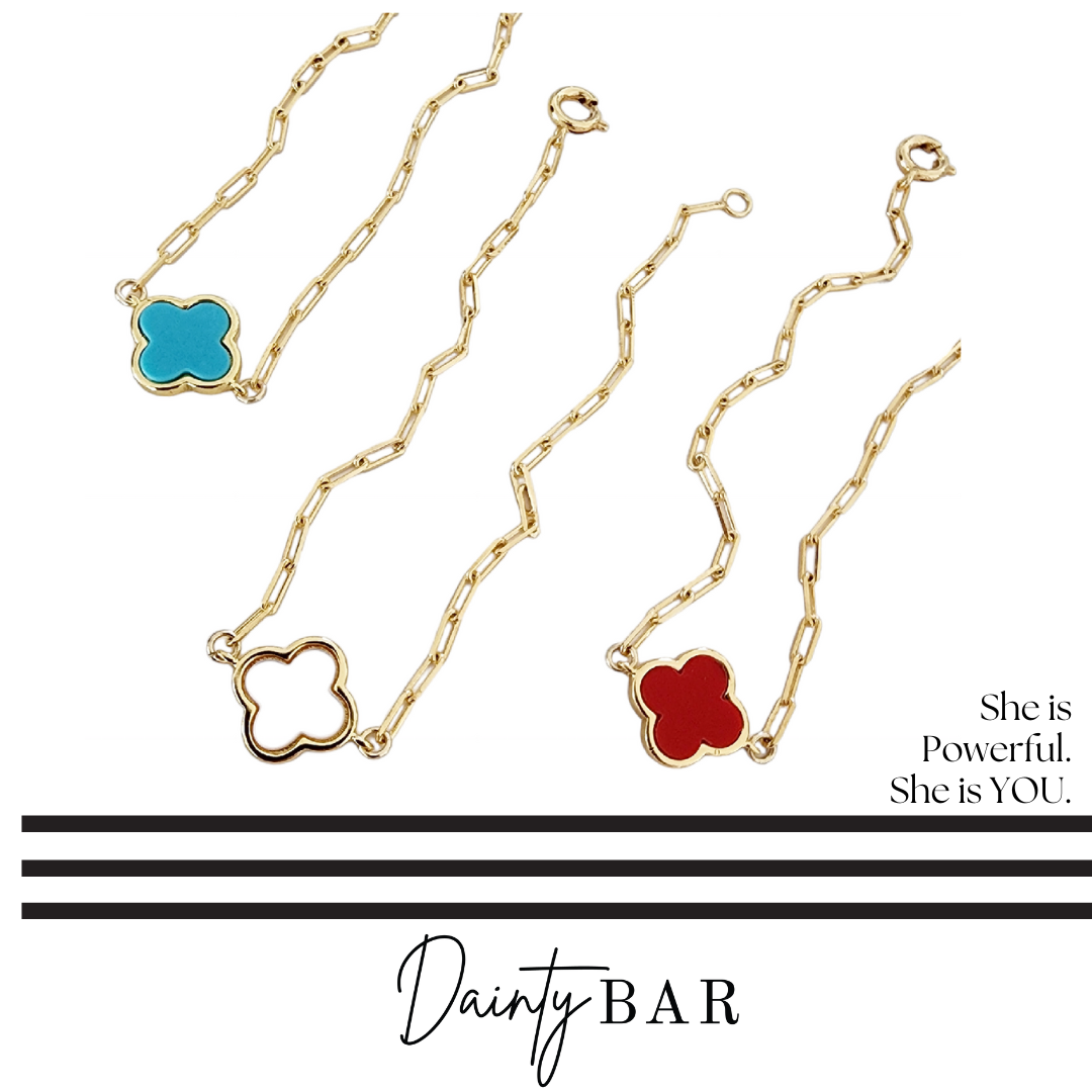 Mini Clover Chain Bracelet
