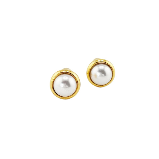 Pearl Earrings Screwbacks