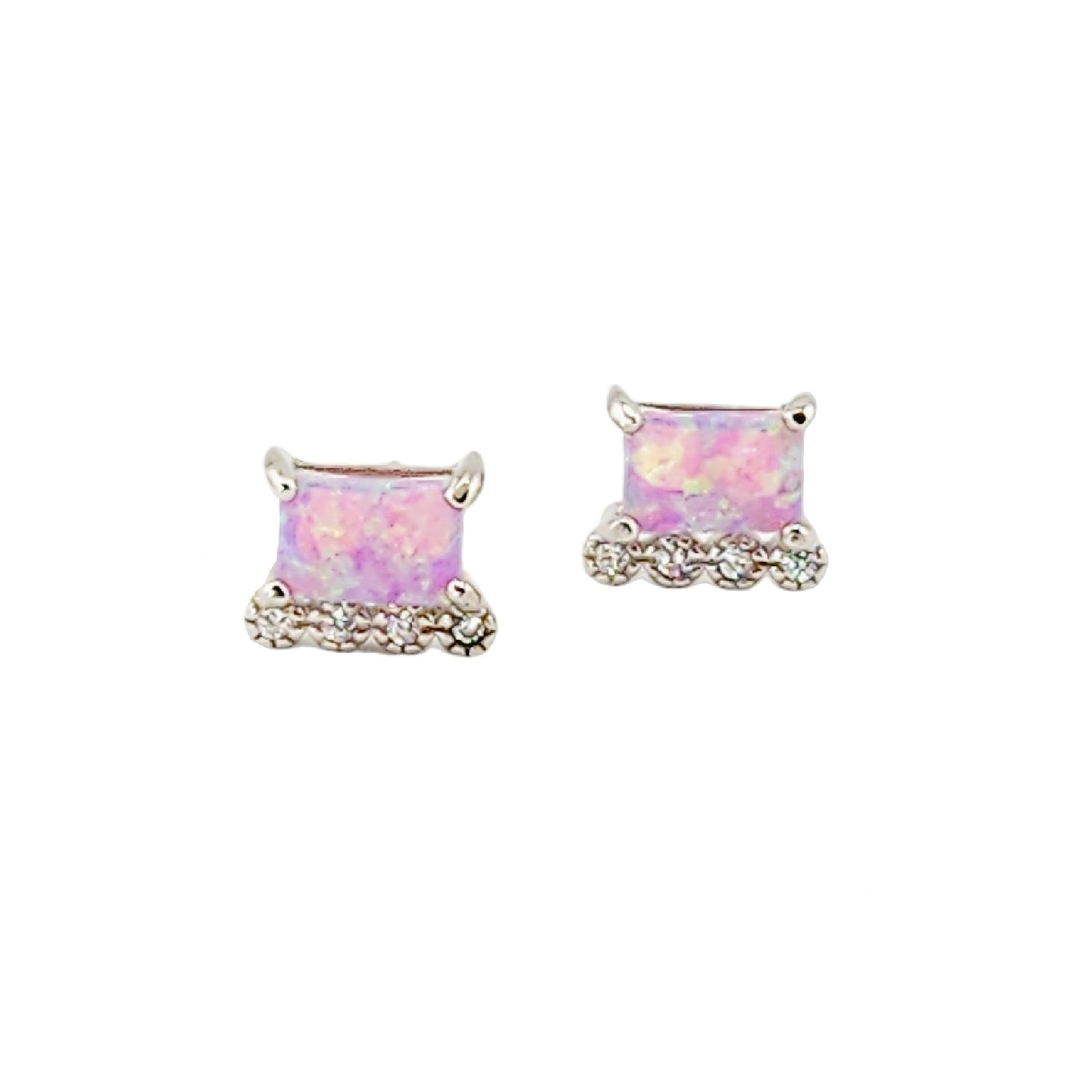 Pink Opal Earrings