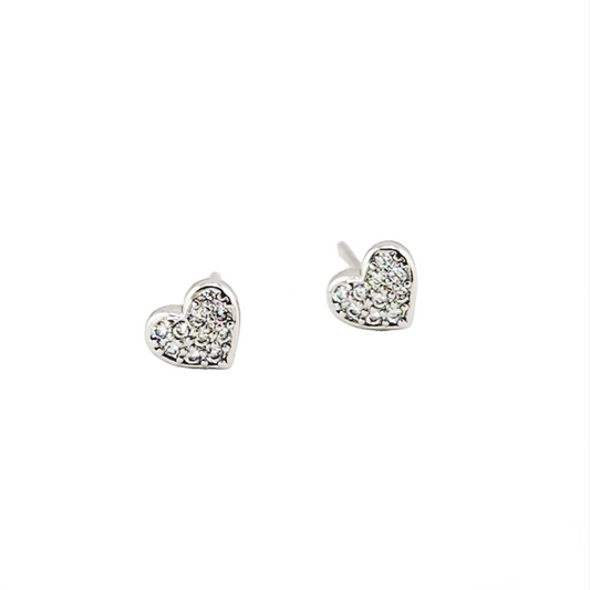 Heart Pave Mini Earrings
