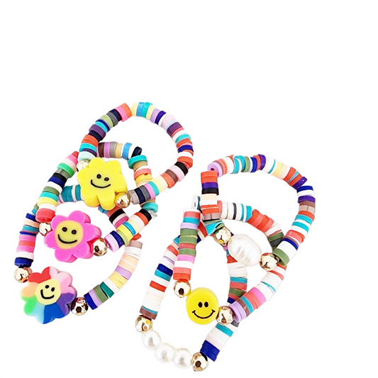 Multi-Color Beaded Stretch Ring
