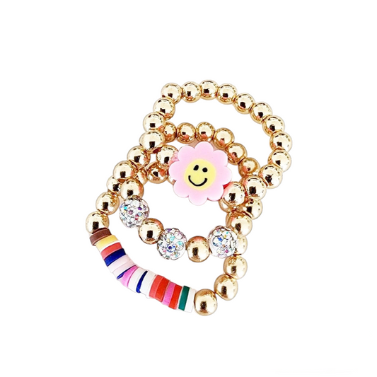 Gold Beaded Stretch Ring